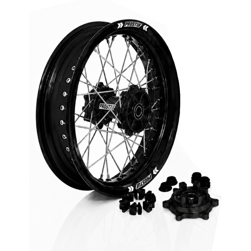 Roue Arrière Supermotard PROSTUF avec couple d'amortisseur Triumph TF 250/450 C-E-X-RC - Personnalisable