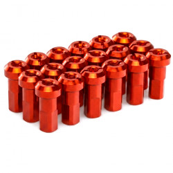 Pack écrous Rayons PROSTUF - Aluminium 4 mm / 8G (pack x36) - Orange