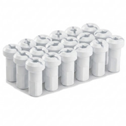 PROSTUF Aluminum Nipples pack 4 mm / 8G (pack x36) - White