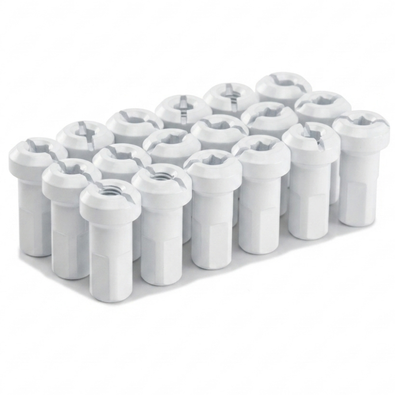 Pack écrous Rayons PROSTUF - Aluminium - 3.2 mm / 10G (pack x32) - Roue avant - Blanc