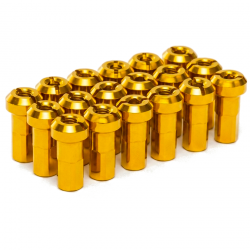 PROSTUF Aluminum Nipples pack 4 mm / 8G (pack x36) - Gold