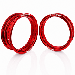 Jante avant + arrière PROSTUF - 17x3.50 & 17x4.50 - Rouge