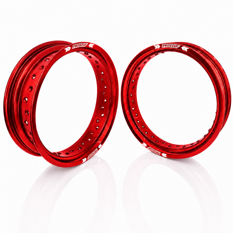 PROSTUF front rim + rear rim - 17x3.50 & 17x4.50 - Red