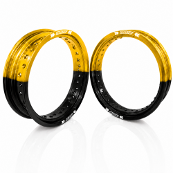 PROSTUF front rim + rear rim - 17x3.50 & 17x4.50 - Gold/Black