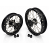 PROSTUF MX Wheelset - KTM 50 SX + HVA 50 TC + GASGAS 50 MC - Black hubs / Black rims
